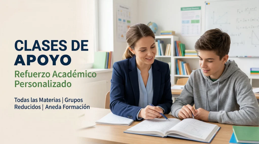 profesora impartiendo clases de apoyo