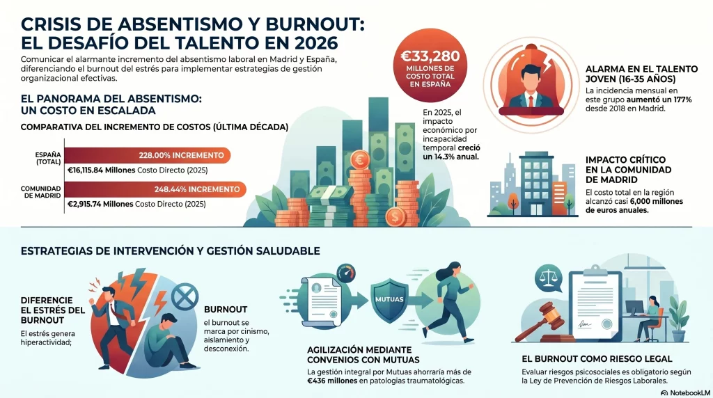 estrés Absentismo y el Burnout en las empresas