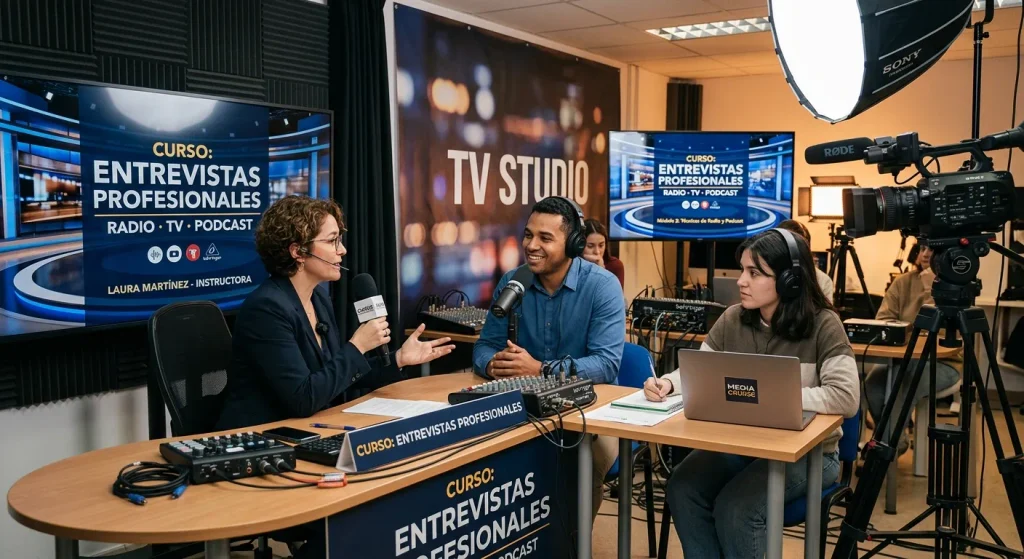 Entrevistas profesionales: radio, TV y podcast