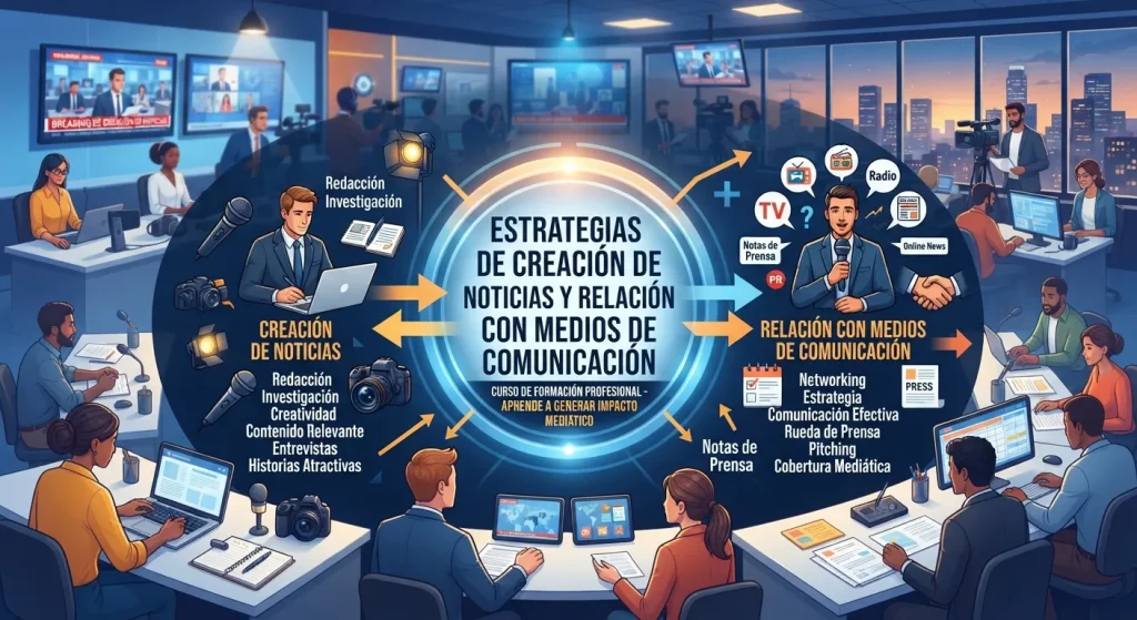 Estrategias de creación de noticias y relación con medios de comunicación